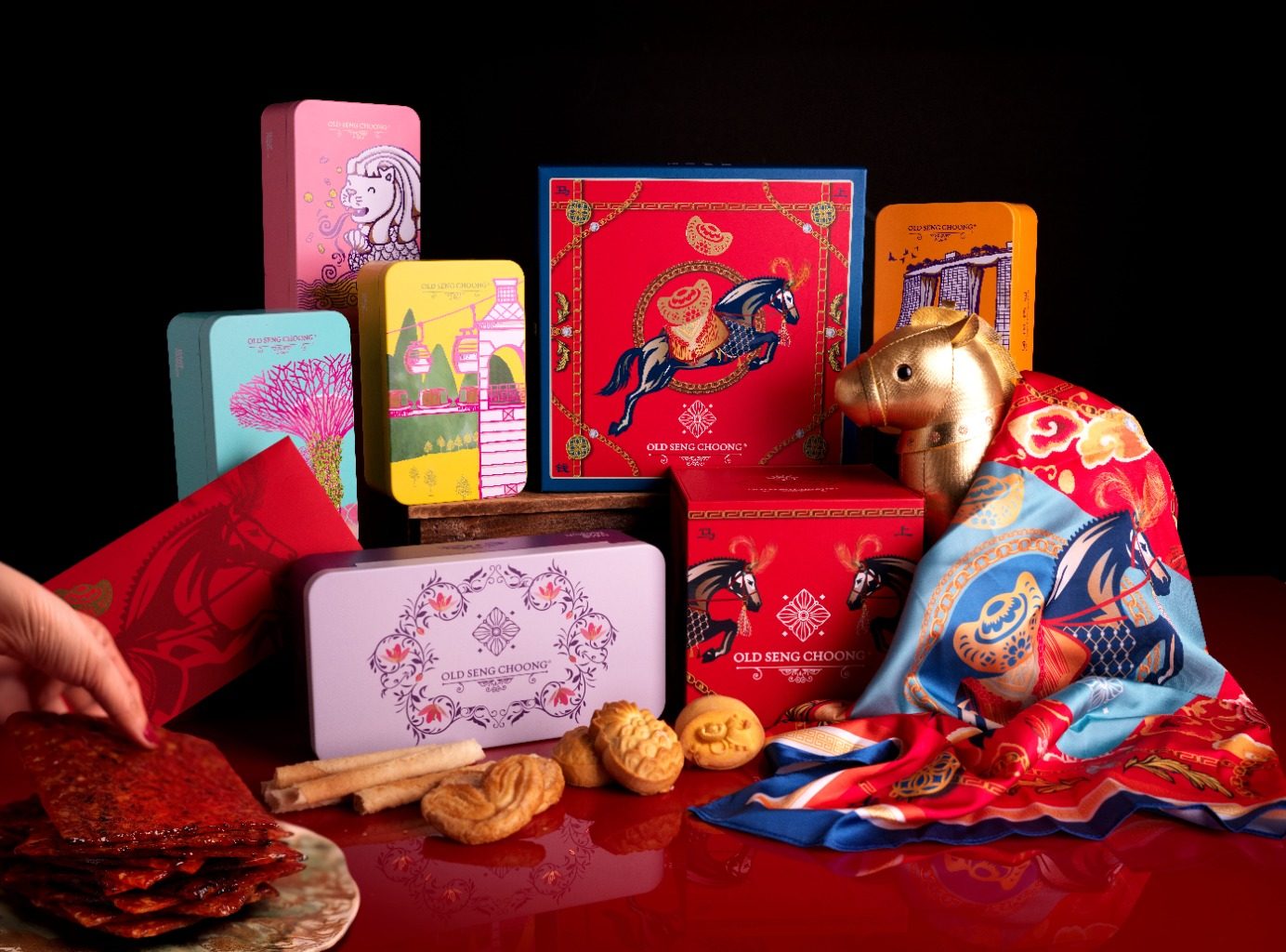Old Seng Choong Ushers in the Year of the Horse with Applewood Bak Kwa and Festive Scarves - Alvinology