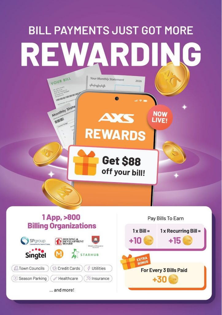 AXS Launches Rewards Programme Across Singapore’s Largest Bill-Payment Network - Alvinology
