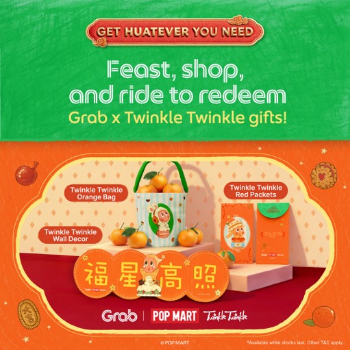 Grab Teams Up with POP MART for ‘Huatever’ Lunar New Year Campaign Featuring Exclusive Twinkle Twinkle Collectibles - Alvinology