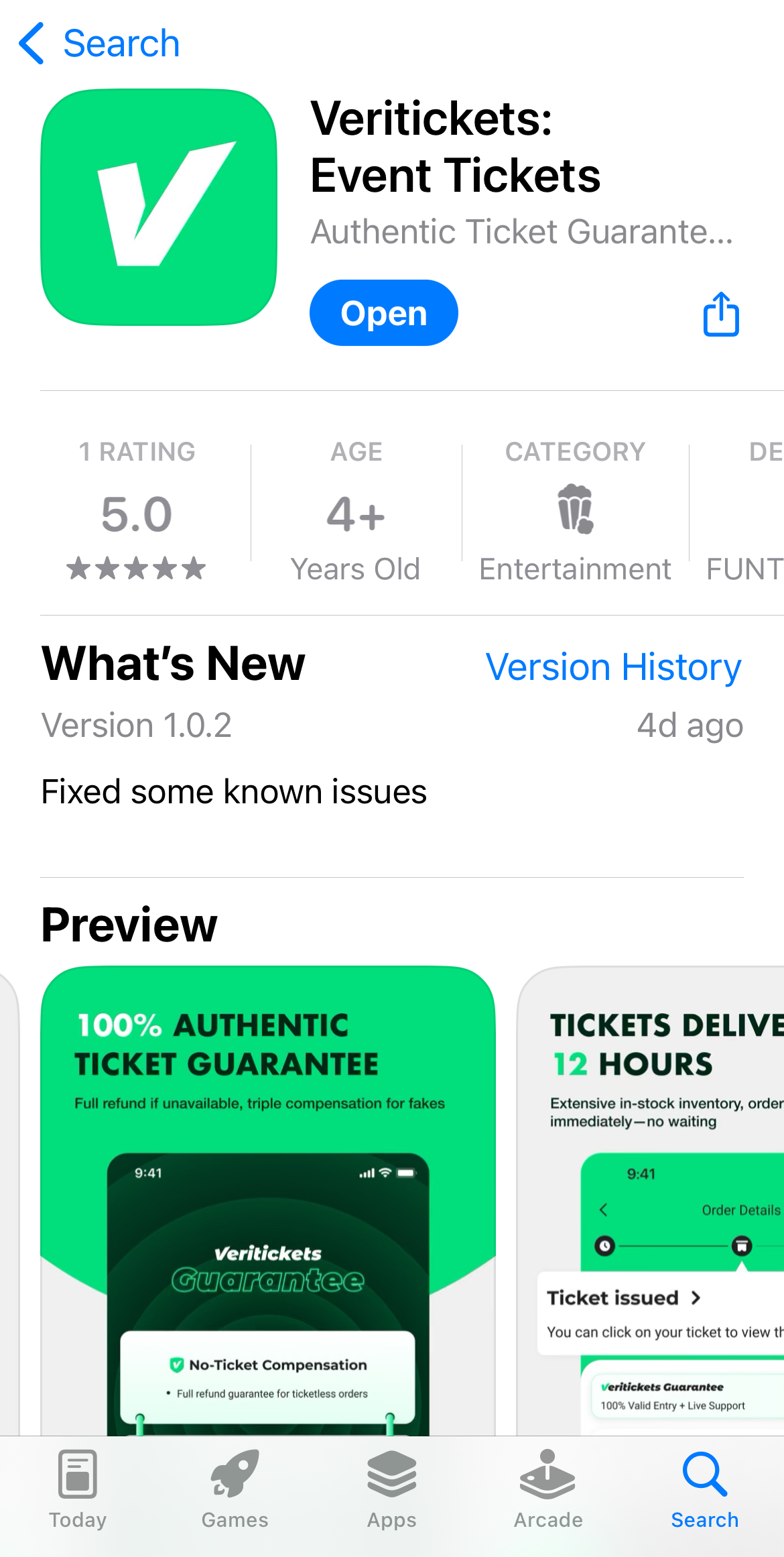 Global Ticketing Platform Veritickets Goes Live on Web and Mobile, Promising 100% Verified, Authentic Tickets with Delivery in 12 Hours Screenshot of the Veritickets app, now available for both iOS and Android users.