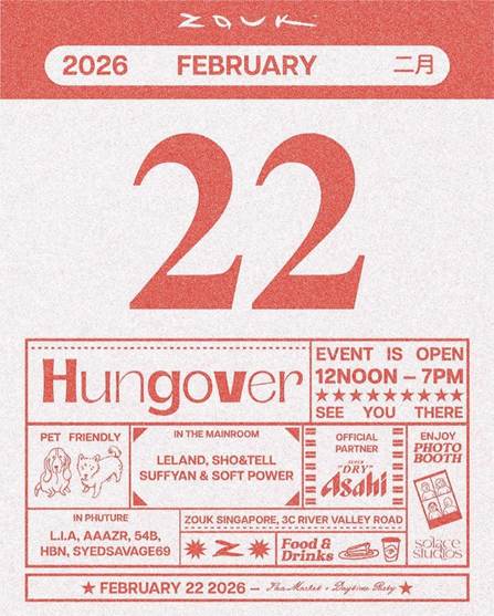 Hungover Returns on 22 February for Final Edition Before Zouk Renovation - Alvinology