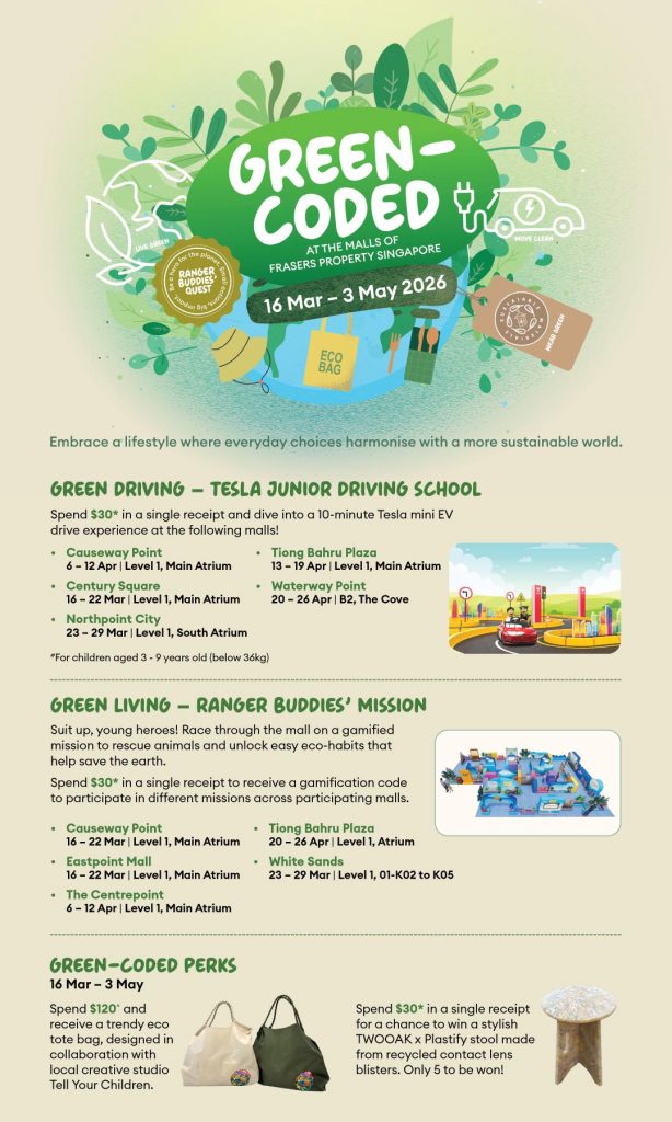 Frasers Property Launches “Green-Coded – Live the Sustainable Life” Campaign to Promote Eco-Friendly Living - Alvinology