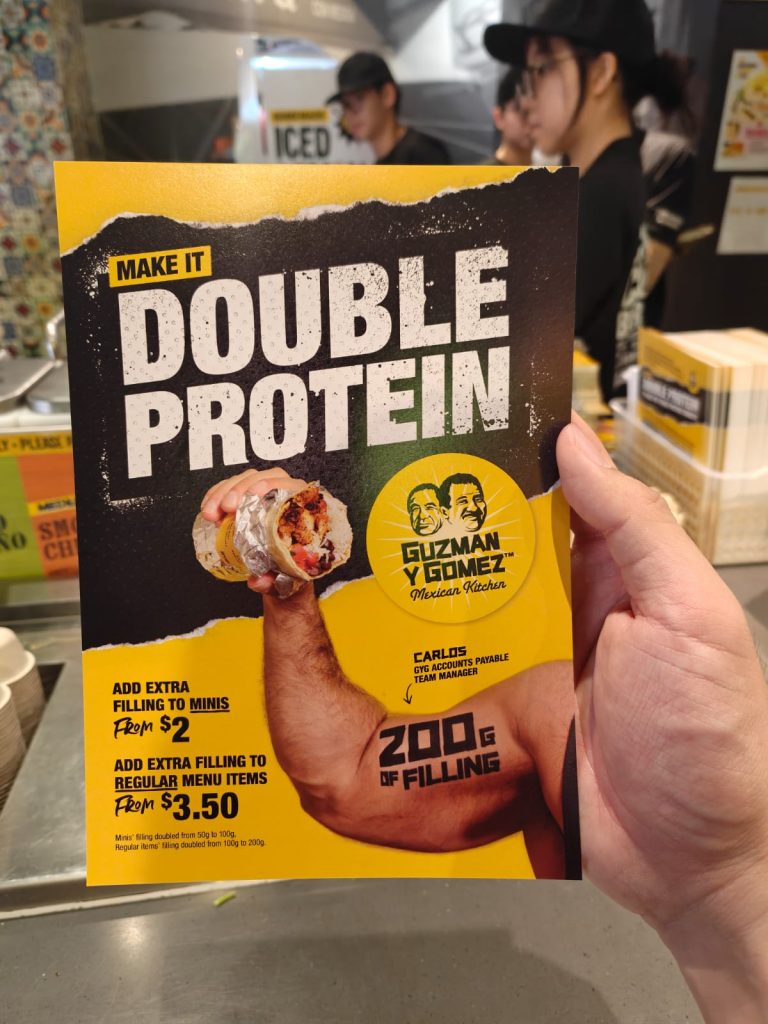 [PROMO Alert] Guzman y Gomez Singapore Makes Gains Easier with New Double Protein Menu Permanent Addition, Free Upgrade for GOMEX Members Till 5 April - Alvinology
