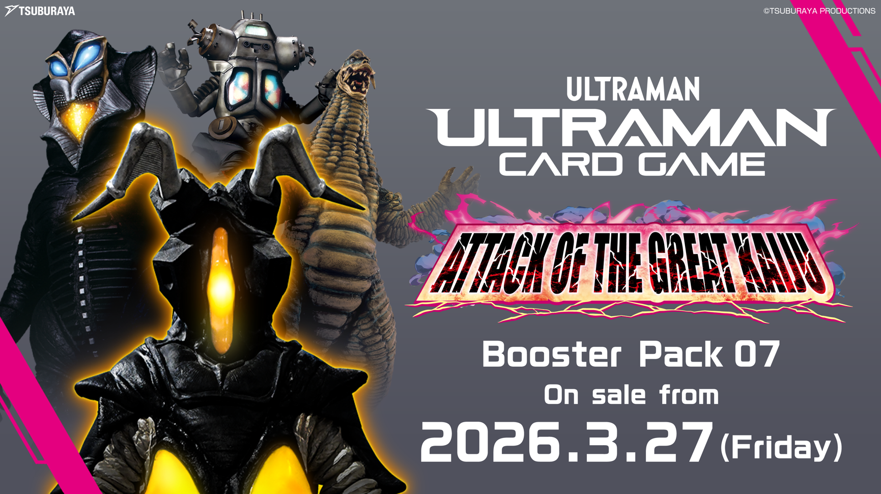 Tsuburaya Unveils “Attack of the Great Kaiju” Booster Pack for Ultraman Card Game Amid 60th Anniversary Celebrations - Alvinology