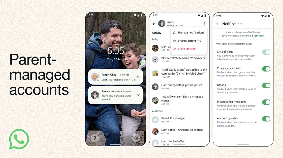 WhatsApp Introduces Parent-Managed Accounts for Safer Messaging for Pre-Teens - Alvinology