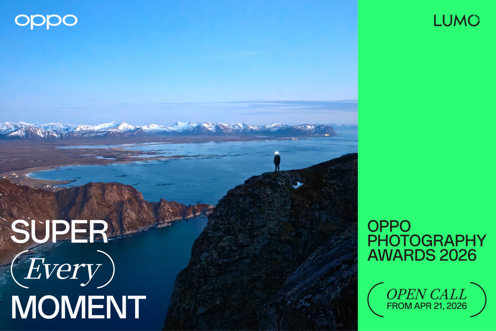 OPPO Opens Entries for OPPO Photography Awards 2026, Introducing New "Super Video" Category and Programs Supporting Young Creators OPPO Photography Awards 2026 Key Visual, featuring original photography by Hasselblad Master Tina Signesdottir Hult, shot on OPPO Find X9 Ultra.