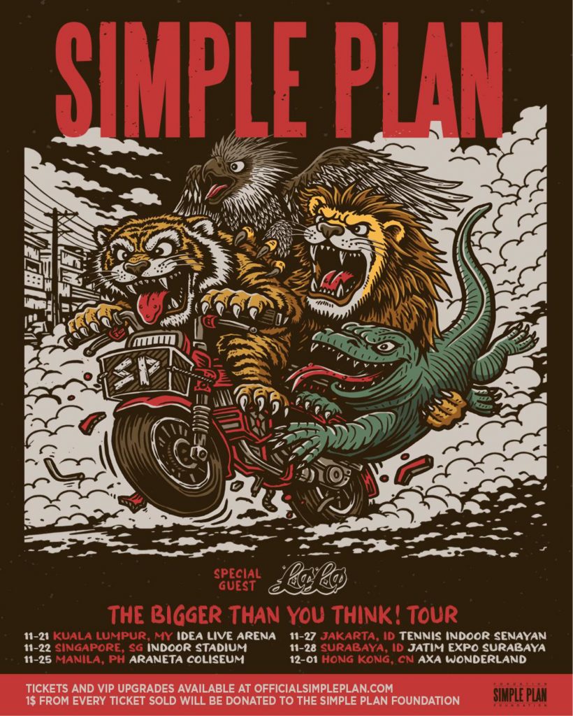 Simple Plan to Return to Singapore for The Bigger Than You Think! Tour in November 2026 - Alvinology