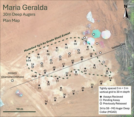 Founders Metals Maps Geometry of High-Grade Gold at Maria Geralda: Hits 30.0 m of 4.64 g/t Au and 12.0 m of 10.57 g/t Au in Deep Auger Drilling - Alvinology