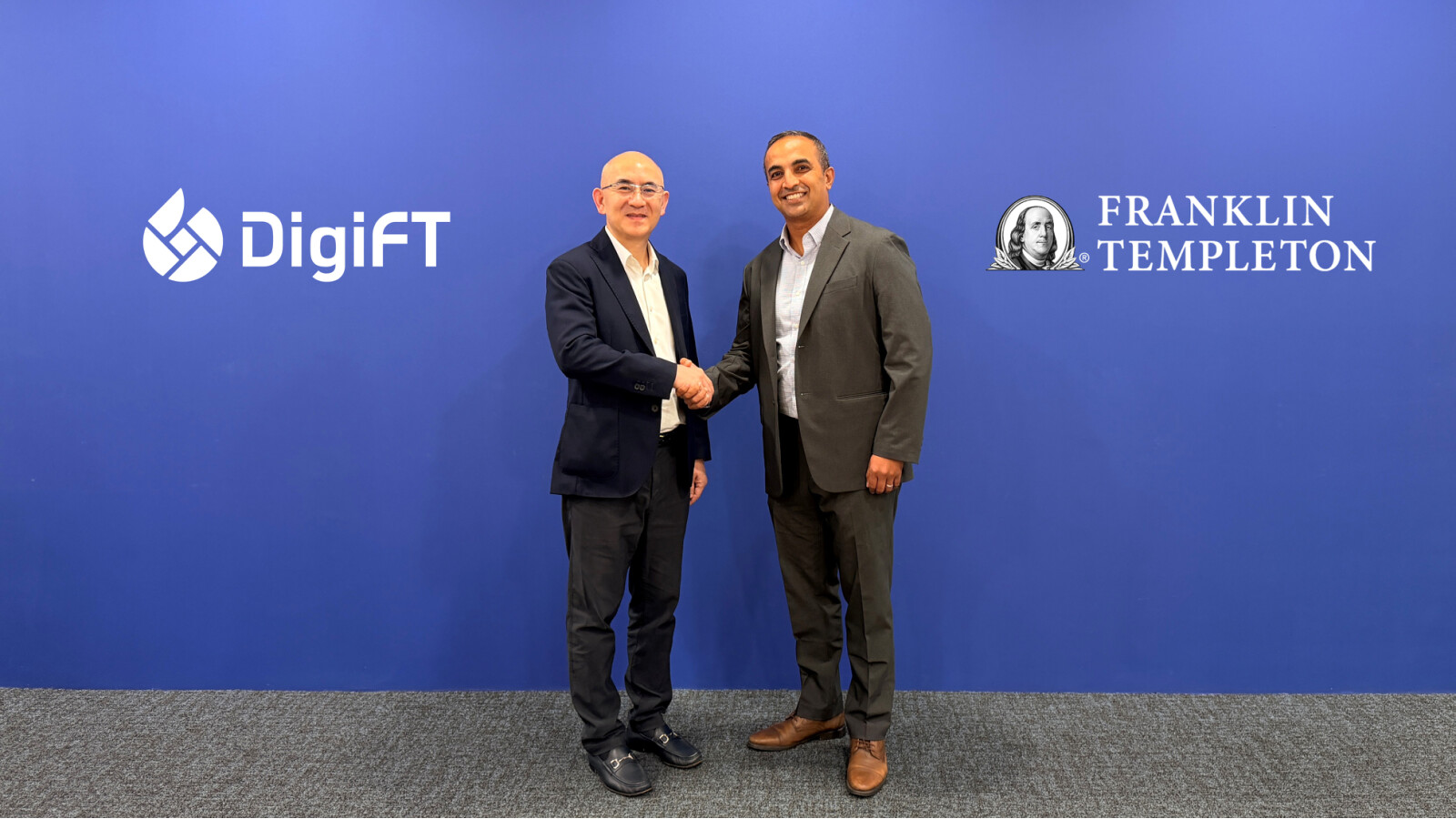 Franklin Templeton and DigiFT Advance Institutional Tokenization Through Strategic BENJI Partnership (Left) Henry Zhang, Founder and Group CEO at DigiFT and (Right) Chetan Karkhanis, SVP Digital Asset Partnership Development at Franklin Templeton