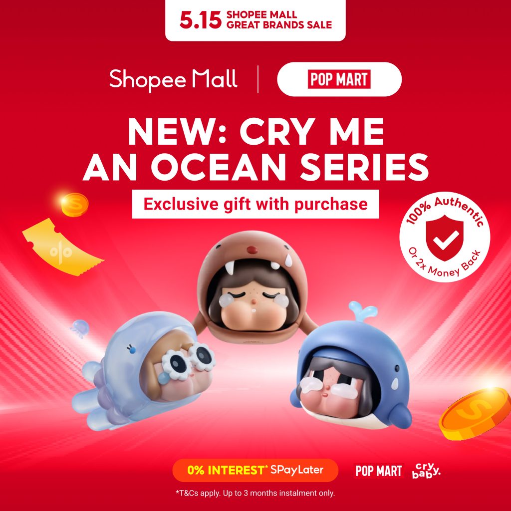 POP MART’s CRYBABY Cry Me an Ocean Series Makes Waves on Shopee Singapore - Alvinology