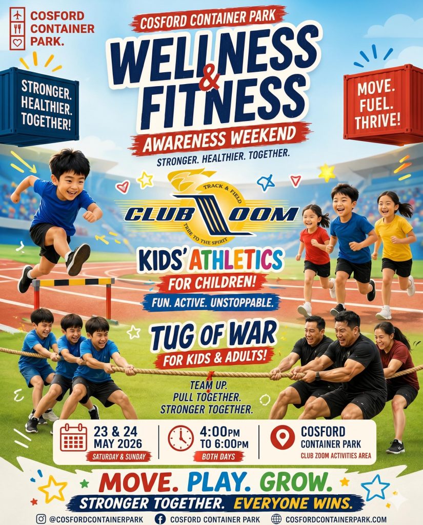 Cosford Container Park to Host Singapore’s Biggest Fitness Weekend with Youth Armwrestling Championships and Family Activities - Alvinology