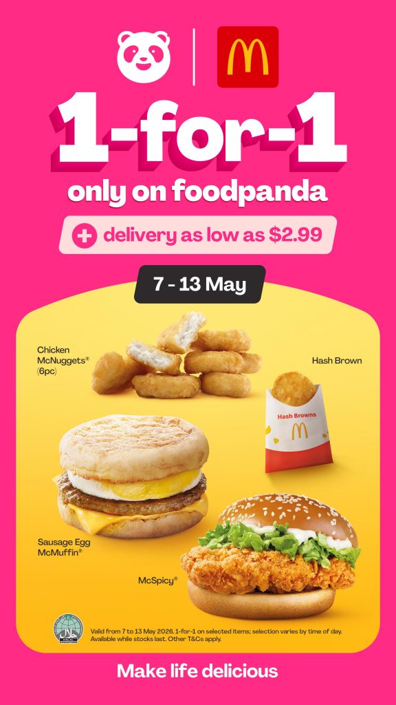 McSpicy, McMuffin and more go 1-for-1 as foodpanda rolls out month long McDonald’s deal feast in Singapore - Alvinology