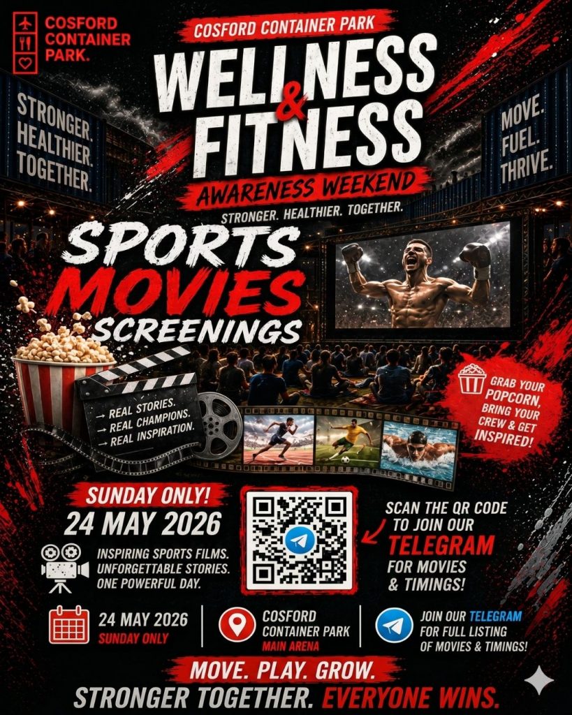 Cosford Container Park to Host Singapore’s Biggest Fitness Weekend with Youth Armwrestling Championships and Family Activities - Alvinology