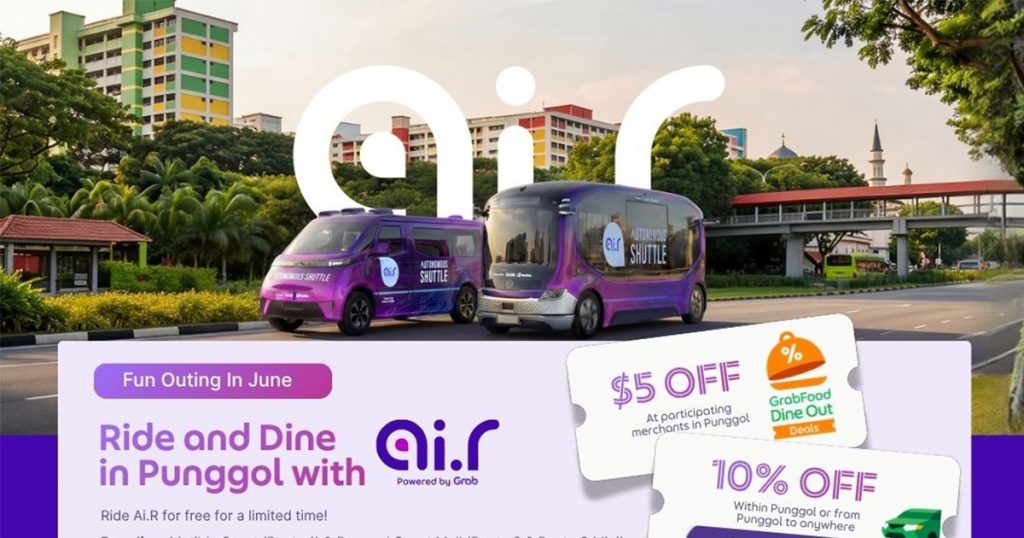 Grab and WeRide Bring Free Self-Driving Shuttle Rides to Punggol With Ai.R Service - Alvinology