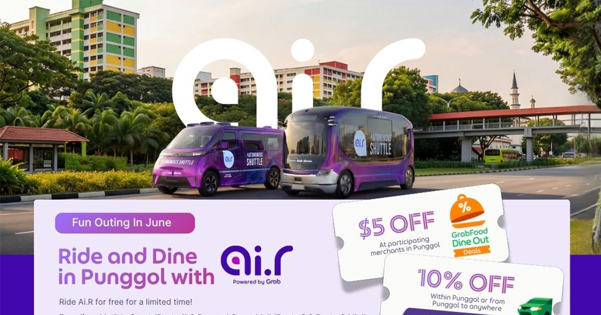 Grab and WeRide Bring Free Self-Driving Shuttle Rides to Punggol With Ai.R Service - Alvinology