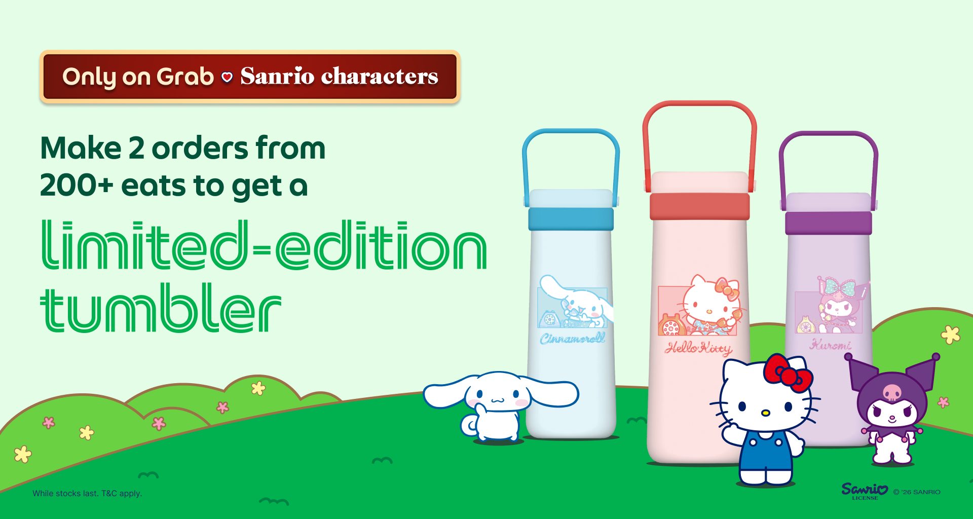 Grab Launches Limited Edition Sanrio Character Tumblers Featuring Hello Kitty, Kuromi and Cinnamoroll - Alvinology