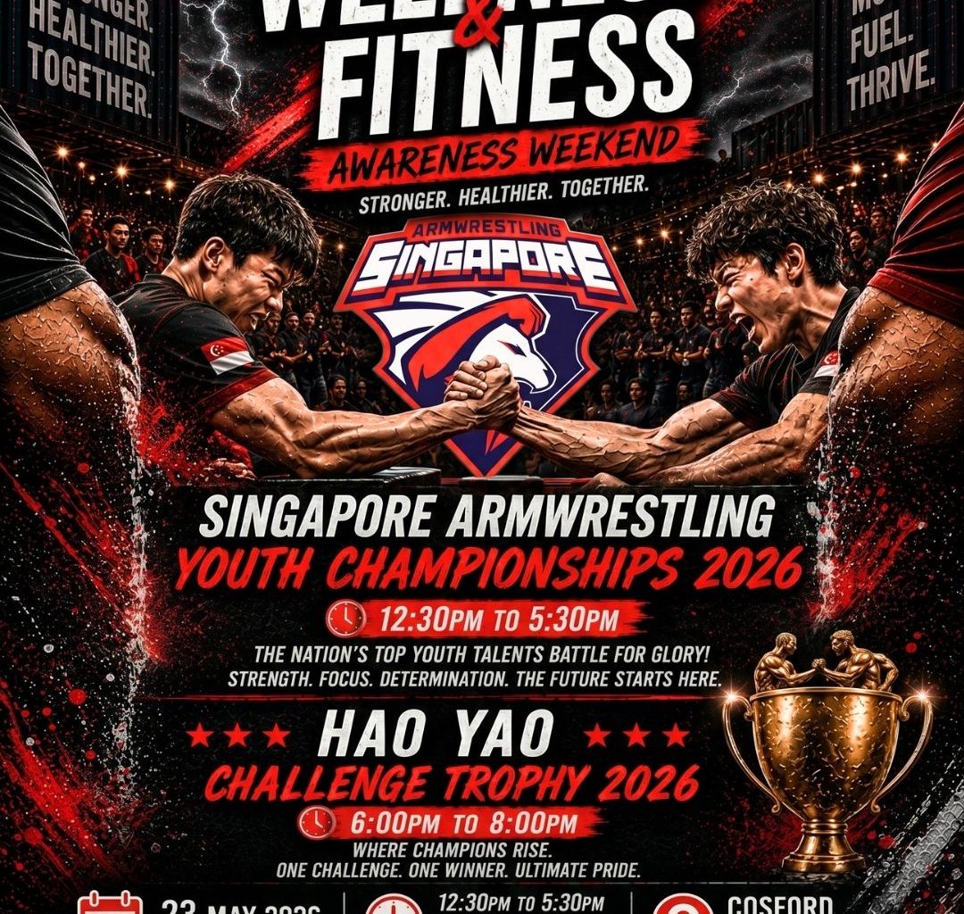 Cosford Container Park to Host Singapore’s Biggest Fitness Weekend with Youth Armwrestling Championships and Family Activities - Alvinology