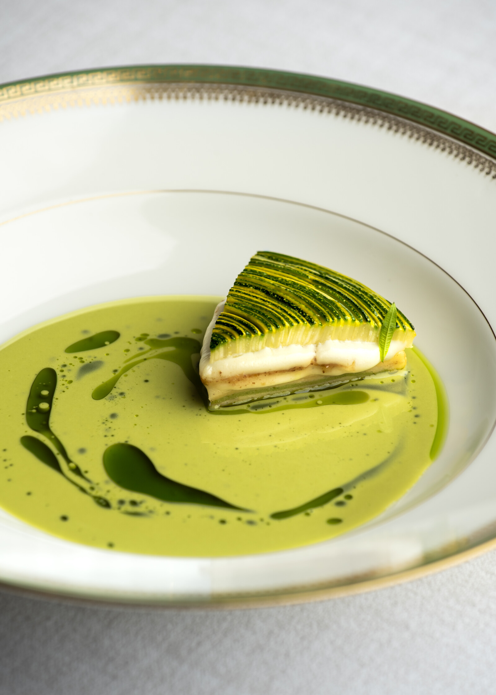 Blue by Alain Ducasse Continues Award-Winning Momentum, Showcasing Bangkok on the Global Gastronomic Stage Spring Menu 2026: Rainbow Courgette Filled with Comté Cheese and Walnuts, Accompanied by a Lemon Verbena Beurre Blanc