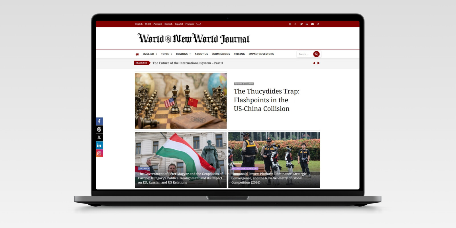 Media Startup 'World & New World Journal' Redefines Global Current Affairs with 7-Language Service