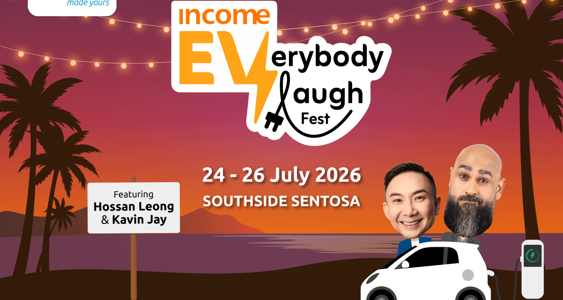 Income Insurance Launches EV Drive-In Comedy Festival at Sentosa with Kavin Jay, Hossan Leong and Pam Oei - Alvinology