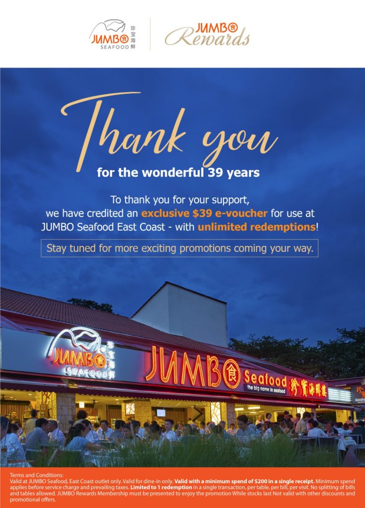 JUMBO Seafood Bids Farewell to East Coast Park Icon After 39 Years With Month-Long Celebrations, Specials and Final Grand Dinner - Alvinology
