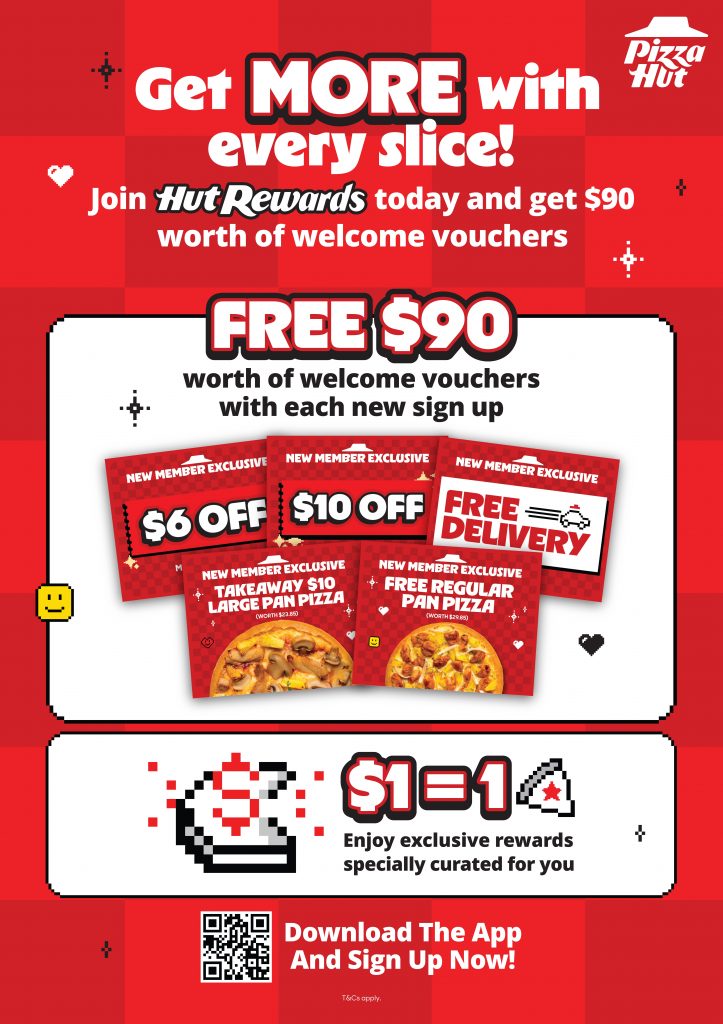Pizza Hut Singapore Revamps Hut Rewards with More Ways to Earn and Up to $90 in Welcome Perks - Alvinology
