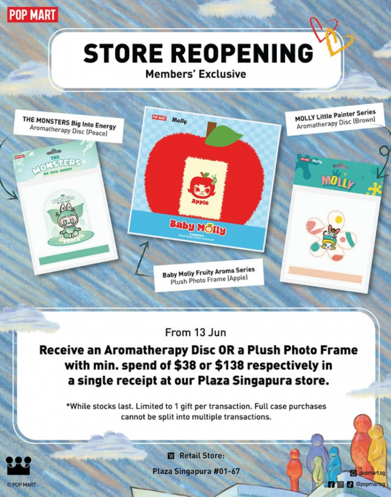 POP MART Reopens Today at Plaza Singapura with New Releases, Singapore Exclusives and Member Gifts POP MART Reopens Today at Plaza Singapura with New Releases, Singapore Exclusives and Member Gifts - Alvinology
