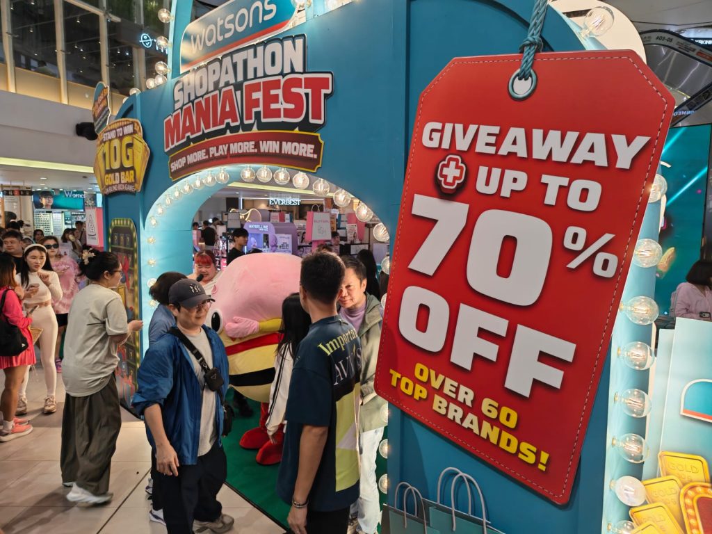 Watsons Shopathon Mania Fest Returns with Gold Bar Giveaways, 7,000 Prizes and Up to 70% Off Deals - Alvinology