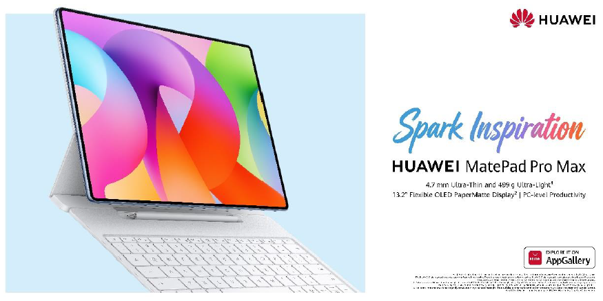 Huawei Launches MatePad Pro Max in Singapore with Ultra-Thin Design and PC-Level Productivity - Alvinology