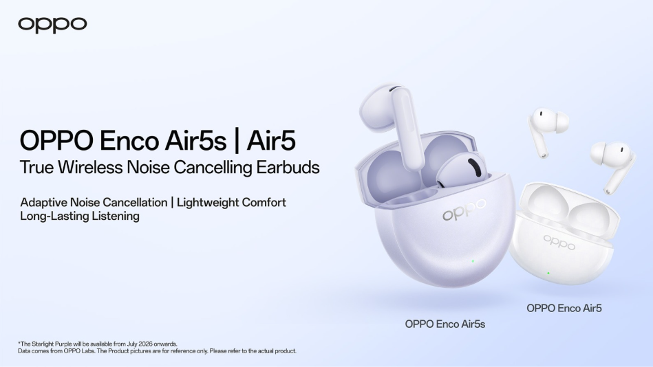 OPPO Expands Audio Lineup with Enco Air5 and Enco Air5s Featuring Advanced ANC, Longer Battery Life and Smarter Features - Alvinology