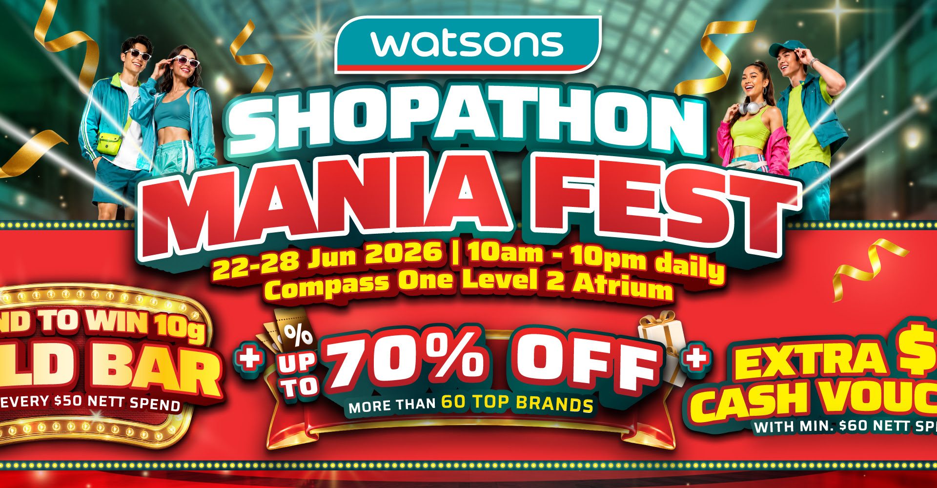 Watsons Shopathon Mania Fest Returns with Gold Bar Giveaways, 7,000 Prizes and Up to 70% Off Deals - Alvinology