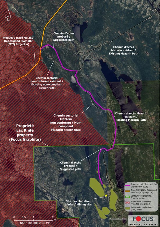 Focus Graphite Completes Access Road Desktop Study and Selects Preferred Route for the Lac Knife Project - Alvinology