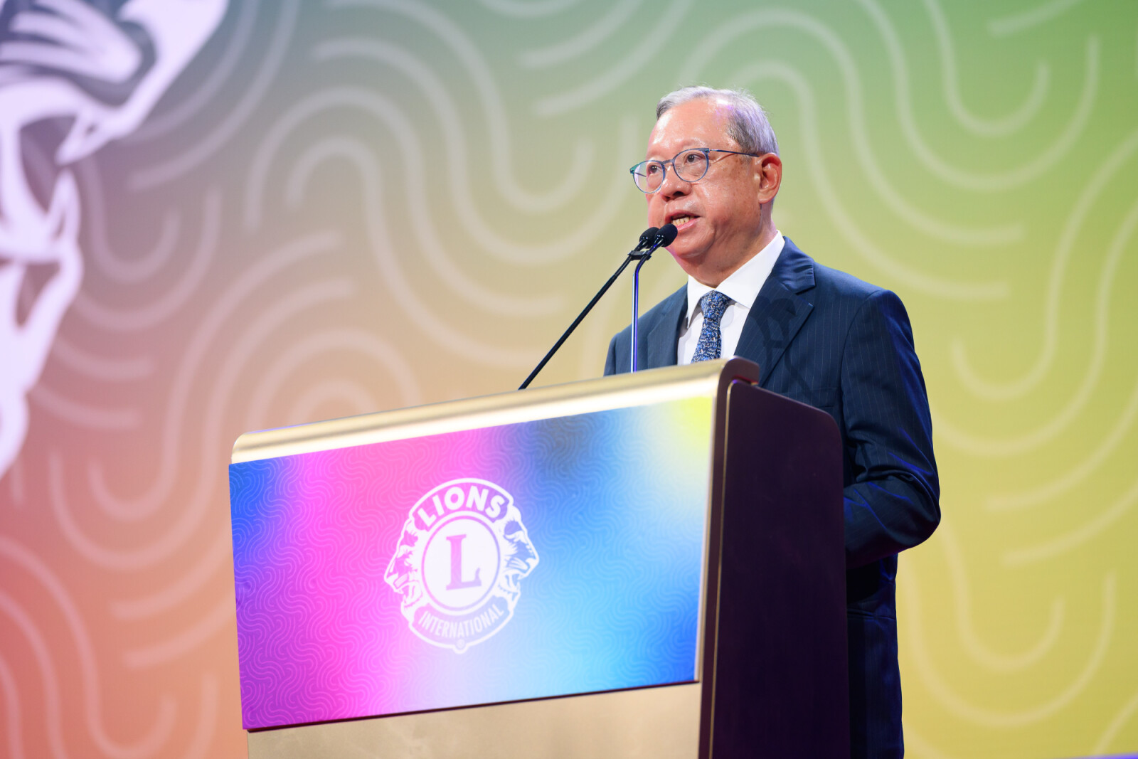 Hong Kong Hosts Lions International Convention for the Third Time HKTB Chairman Dr Peter Lam delivered the opening remarks at the 108th Lions International Convention, held at AsiaWorld-Expo.