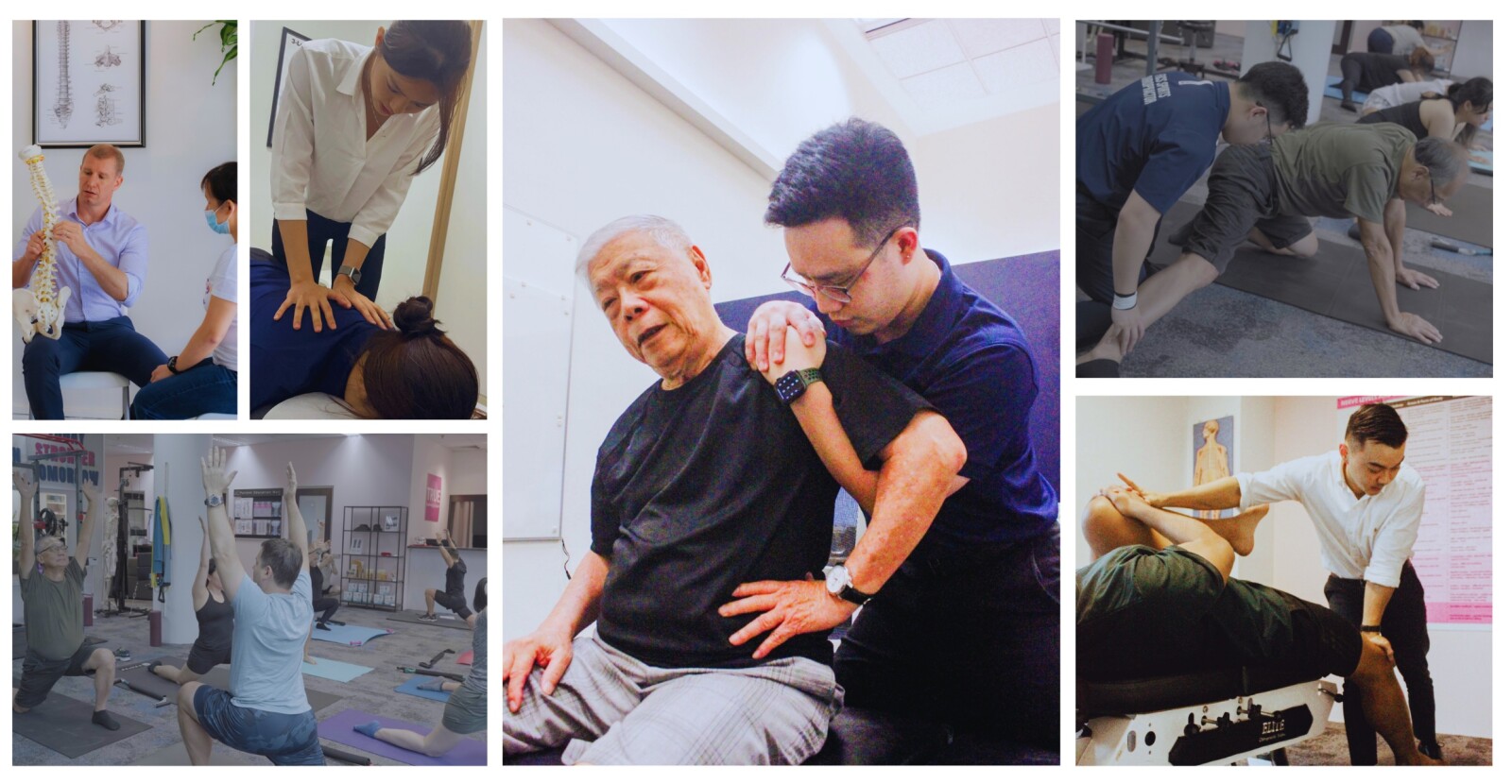 Chiropractor guiding a patient through assessment, movement therapy and chiropractic care at True Chiropractic's clinic.