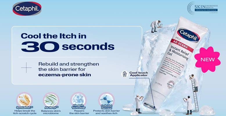 Cetaphil Launches New PRO AD Derma Instant Relief & Moisturising Gel for Fast Relief of Eczema Prone Skin Cetaphil Launches New PRO AD Derma Instant Relief & Moisturising Gel for Fast Relief of Eczema Prone Skin - Alvinology