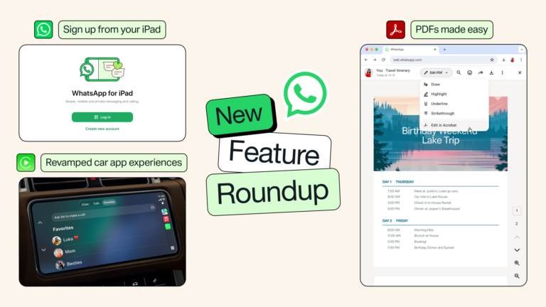 WhatsApp Rolls Out New Features Across iPad, Cars and Desktop for a More Connected Experience - Alvinology