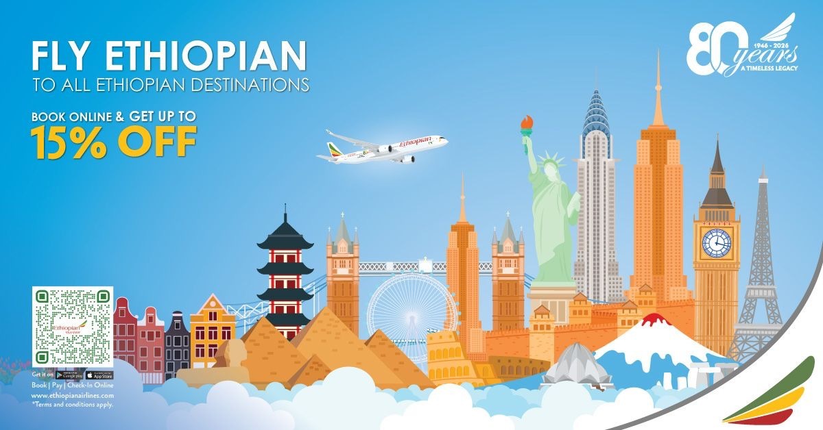 Ethiopian Airlines Marks 80 Years with Up to 15% Off Flights Across Its Global Network - Alvinology