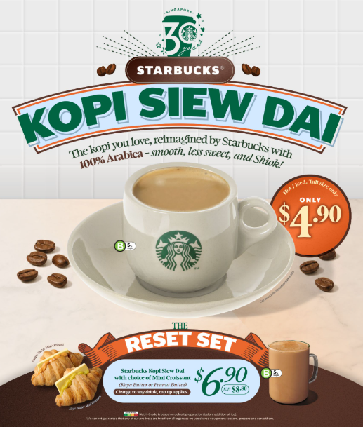 Starbucks Celebrates Singapore with New Kopi Siew Dai, Kaya Toast Drinks and Local Inspired Menu - Alvinology