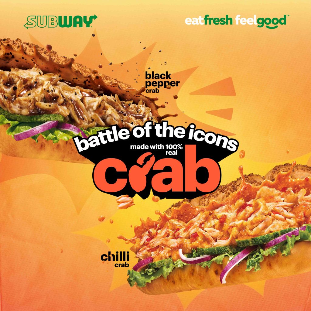 Subway Singapore Brings Back Chilli Crab Sub and Debuts Black Pepper Crab Sub for National Day - Alvinology