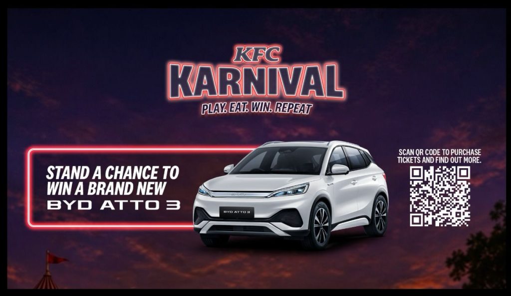 Eat All You Can And Win A BYD Atto 3 At The Inaugural KFC Karnival In Singapore - Alvinology