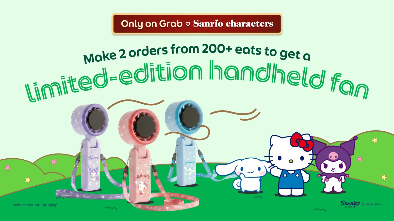 [Promo Alert] Beat the Heat with Grab Limited Edition Sanrio Handheld Fans - Alvinology