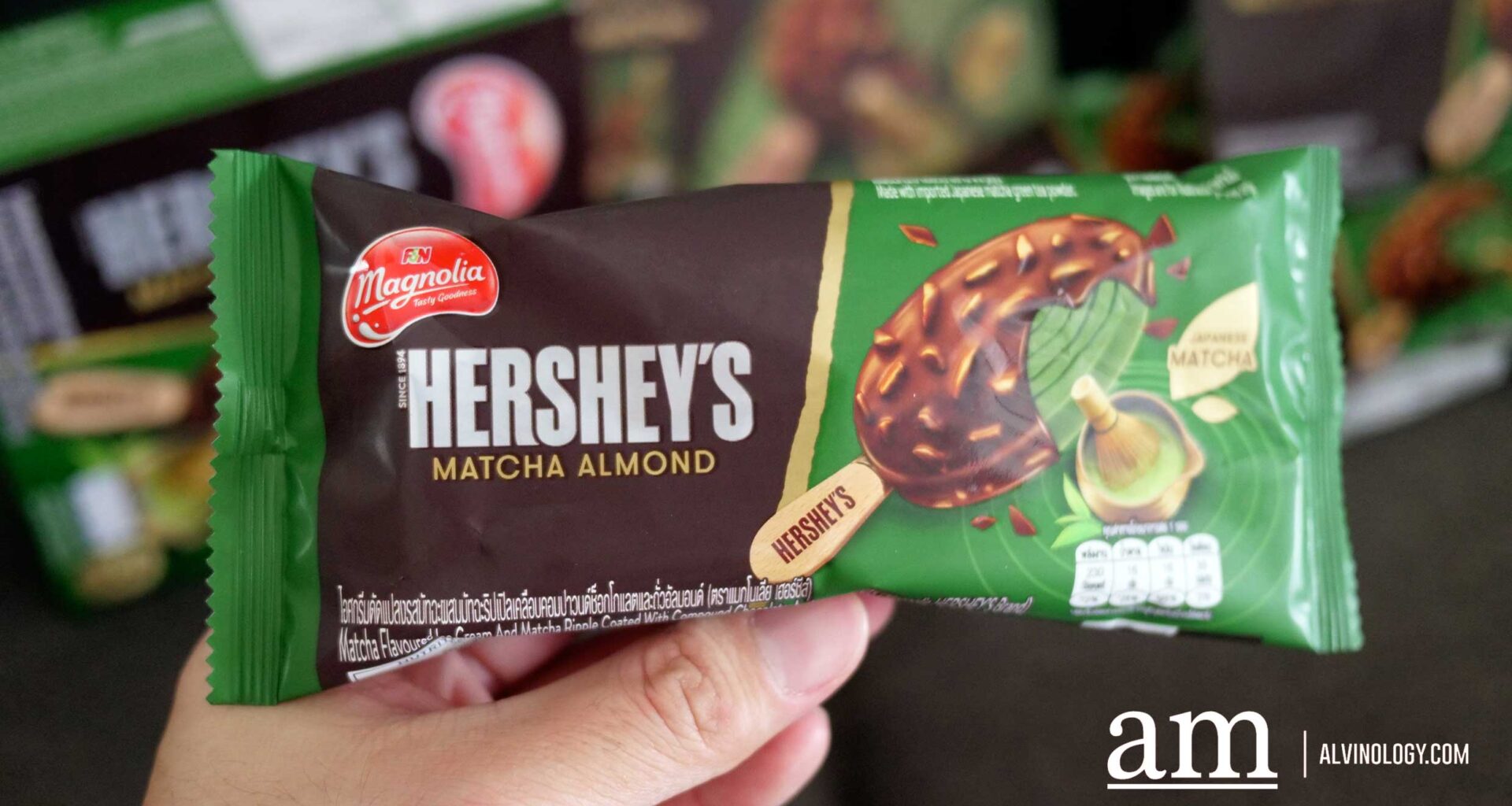 F&N MAGNOLIA HERSHEY'S Launches New Matcha Almond Stick Ice Cream In Singapore - Alvinology