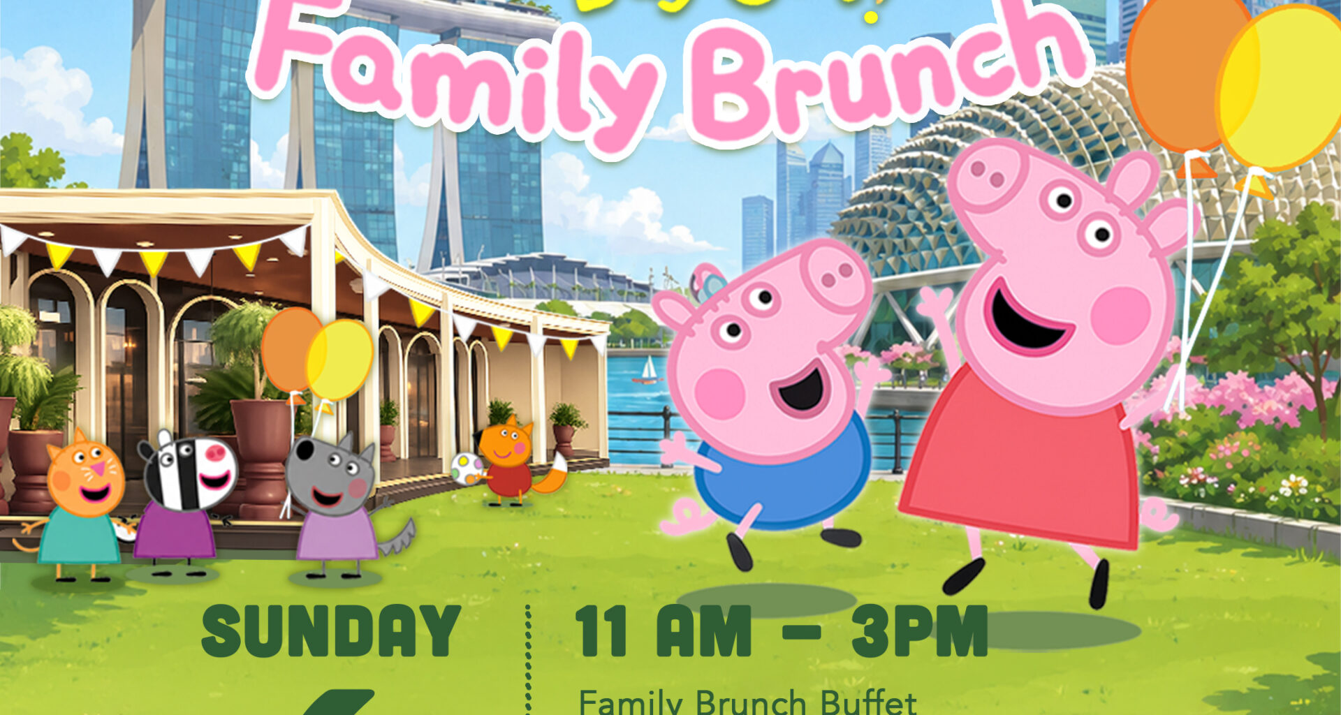 Peppa Pig Takes Over the Rooftop as Baia Serves Up a Family Brunch with Marina Bay Views - Alvinology