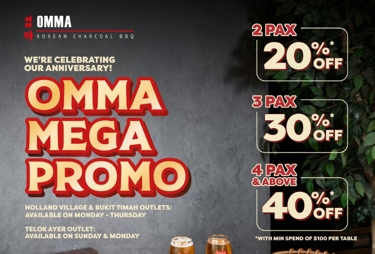 OMMA Korean Charcoal BBQ Celebrates 5th Anniversary With Up To 40% Off Your Meal - Alvinology