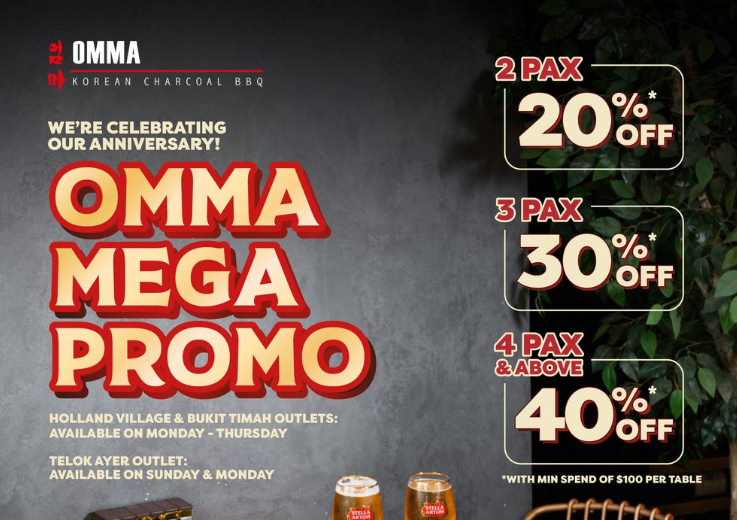 OMMA Korean Charcoal BBQ Celebrates 5th Anniversary With Up To 40% Off Your Meal - Alvinology