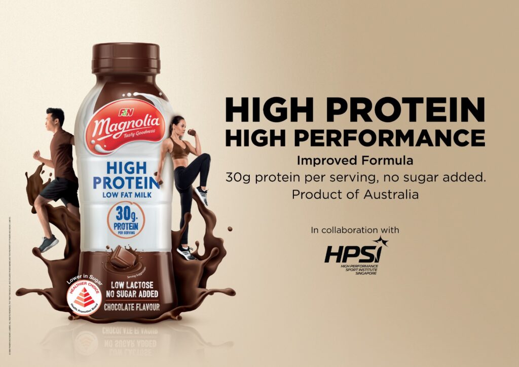 F&N MAGNOLIA High Protein Milk ups protein from 25g to 30g per serving with no sugar added - Alvinology
