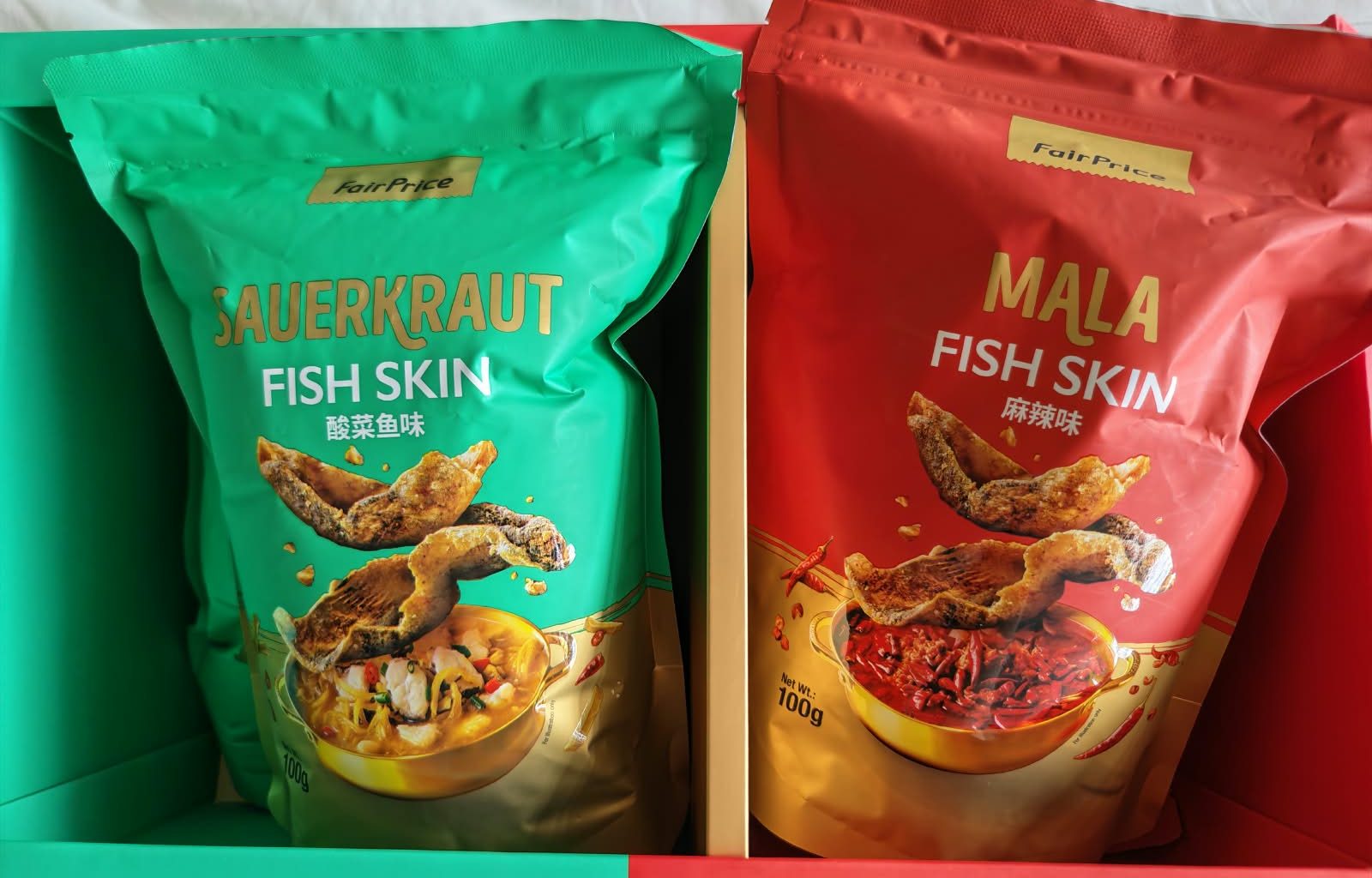 FairPrice Launches New Mala and Sauerkraut Fish Skin Snacks in Singapore - Alvinology