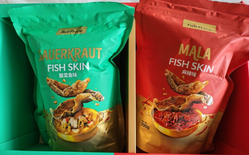 FairPrice Launches New Mala and Sauerkraut Fish Skin Snacks in Singapore - Alvinology