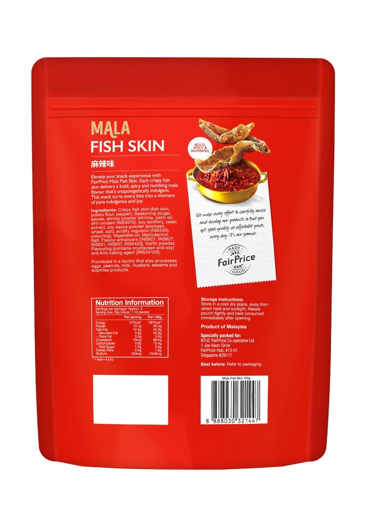 FairPrice Launches New Mala and Sauerkraut Fish Skin Snacks in Singapore - Alvinology