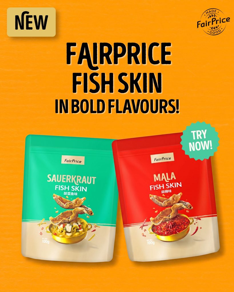 FairPrice Launches New Mala and Sauerkraut Fish Skin Snacks in Singapore - Alvinology